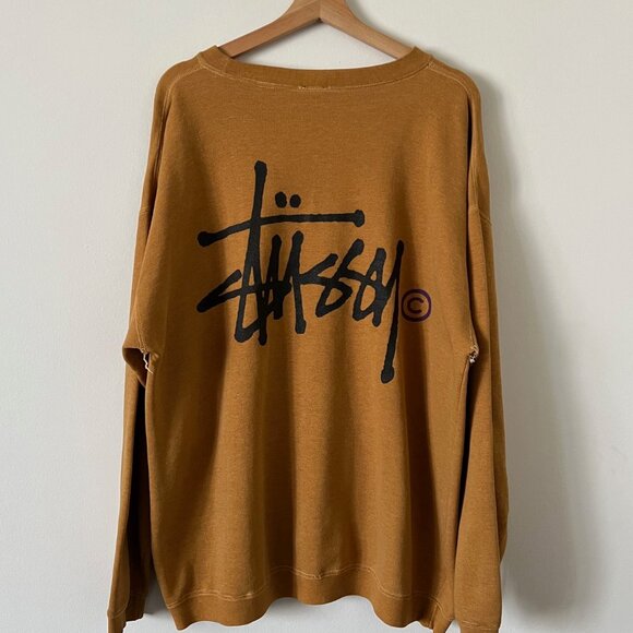 Vintage 1980's Stussy Cursive Crewneck USA Made XL/XXL